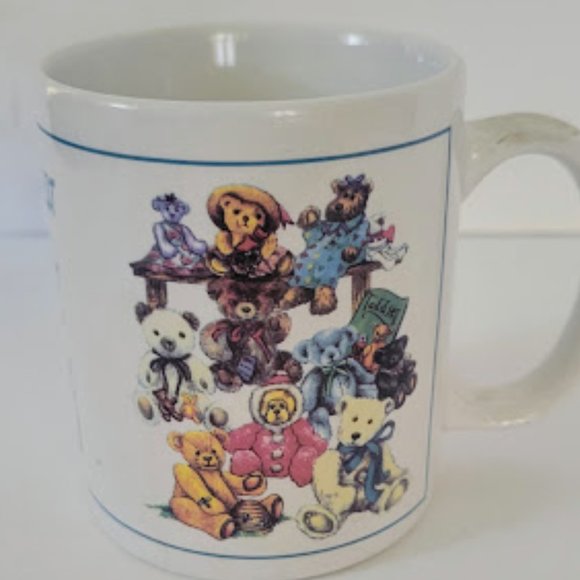 NameMe Calligraphy "Teddy Bear Collector" Coffee Mug Teacup - Picture 1 of 4